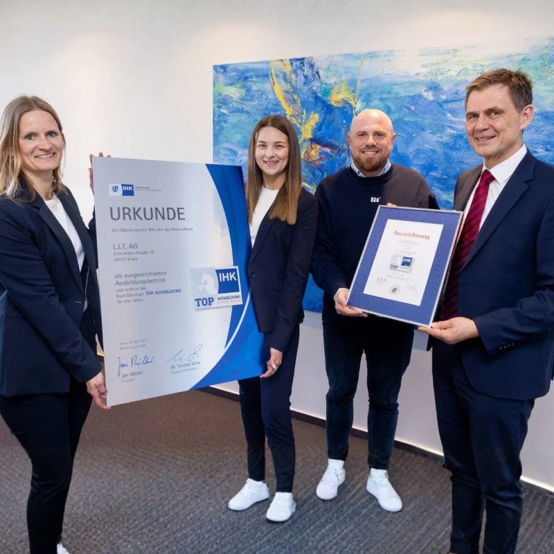 L.I.T. AG RECEIVES IHK SEAL »TOP TRAINING 2026« AGAIN